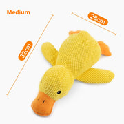 Puppy Calming Duck Chew Toy - Squeaky Plush Teeth Cleaning Pillow