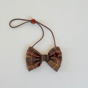 Cute Plaid Bow Pet Bib