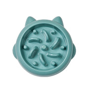 Oblique-Mouth Ceramic Pet Bowl (Slow Feeder)