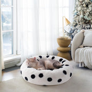 Calming & Washable for Cats & Small Dogs-Black and White Polka dot