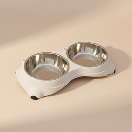 Macaron Stainless Steel Pet Bowl Set (Non-Slip & Easy-Clean)