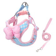 Bowknot Plaid Dog Harness & Leash