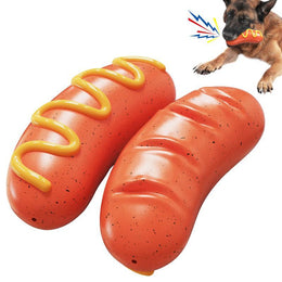 Hot Dog Shape Indestructible Dog Chew Toy