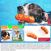 Hot Dog Shape Indestructible Dog Chew Toy