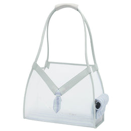 wakytu*Lightweight Transparent Blue Pet Outdoor Bag