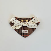 Cute Plaid Bow Pet Bib