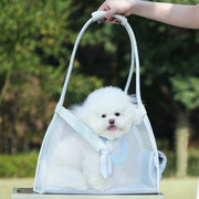 wakytu*Lightweight Transparent Blue Pet Outdoor Bag