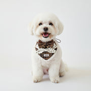 Cute Plaid Bow Pet Bib