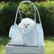 wakytu*Lightweight Transparent Blue Pet Outdoor Bag