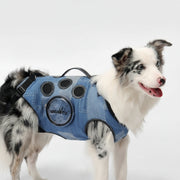 Wakytu* Leather-Denim Pet Backpack Carrier