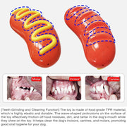 Hot Dog Shape Indestructible Dog Chew Toy