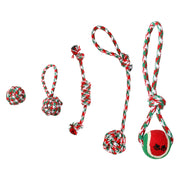 Christmas Dog Rope Chew Toys Set