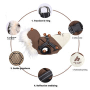 Winter Hooded Dog Down Cotton Jacket