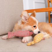 Sturdy Burlap Fish Cat Toy - Catnip Crinkle Interactive Chew Toy
