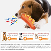 Hot Dog Shape Indestructible Dog Chew Toy