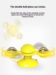 Cat Entertainment Set - Rotating Disk, Feather Teasers & More