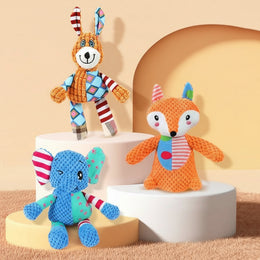 Squeaky Plush Dog Toy - Indestructible Chew Toy for Aggressive Chewers