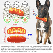 Hot Dog Shape Indestructible Dog Chew Toy