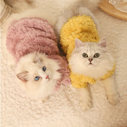 Warm Brushed Rabbit Fur Cat Coat