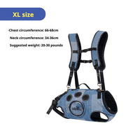 Wakytu* Leather-Denim Pet Backpack Carrier